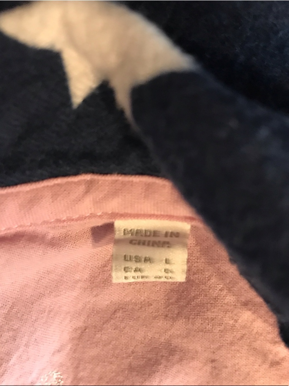 PJ Salvage Navy Flannel Pajama Set with Pink Star Print - Picture 5 of 6